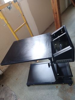 Black Wood Side Bed Table