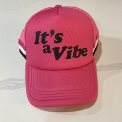 NWOT Hot Pink 'It’s a Vibe'' Trucker Hat