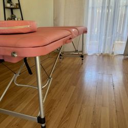 Table for spa and eyelashes or aesthetic procedures