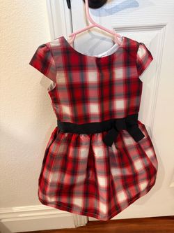 Carter's Girls Red Plaid Holiday Dress