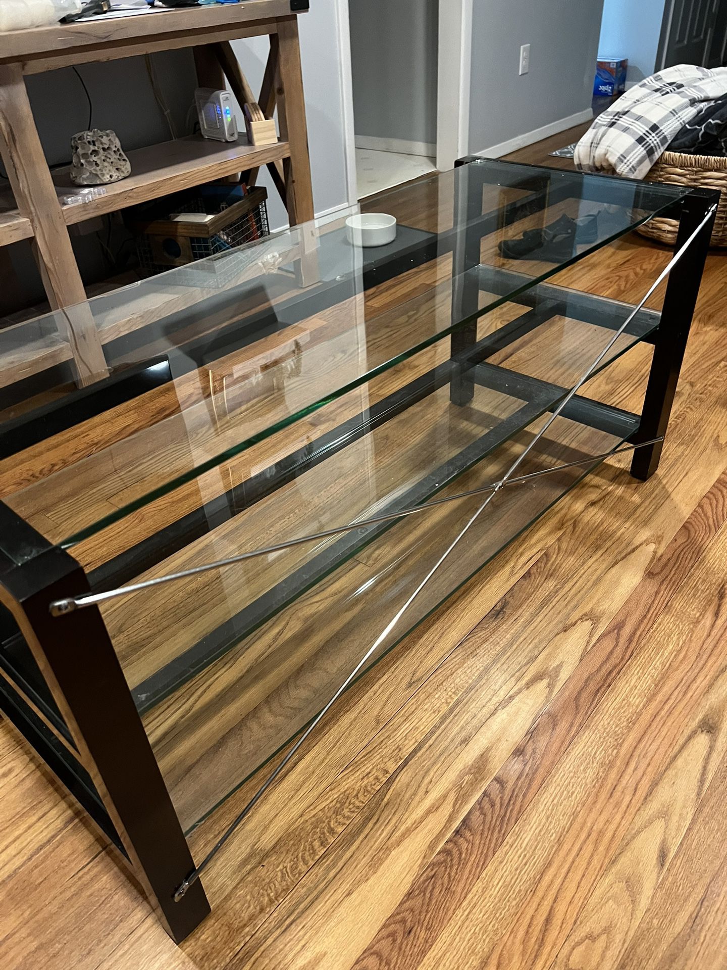 3 Tier Thick Glass Table