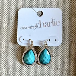  Charming Charlie Faux Turquoise Earrings