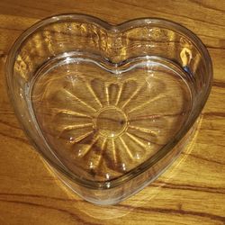 Libbey Heavy Glass Heart Shape Dish/Bowl (Valentine's Day)
