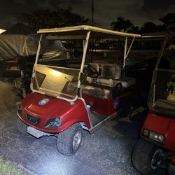 48 Volt Club Car DS With Back Seat And Extended Roof