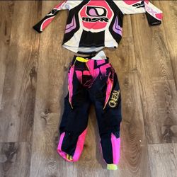 girls motorcycle jersey and pants size 8/10