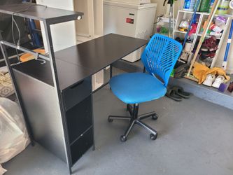 Computer desk and chair