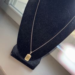 1 Gram Gold Bar Pendent With Necklace 
