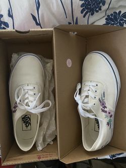 Pastel Floral Vans 7.5 WMNS size