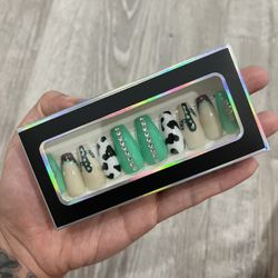 Hand Painted Press On Nails