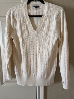 Tommy Hilfiger Cable Knit V-Neck Sweater