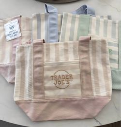 Trader Joe’s striped mini tote bags