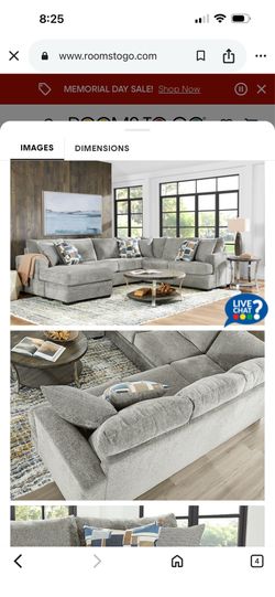 Warranty !!! Copley Place Sectional Sofa with Chaise – Like New (5 Months)
