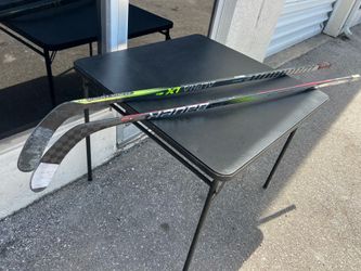 $50 For both! 2 Left Handed 65” Ice Hockey Sticks! Warrior Alpha LX and Bauer Vapor Hyp2rLite 90 flex