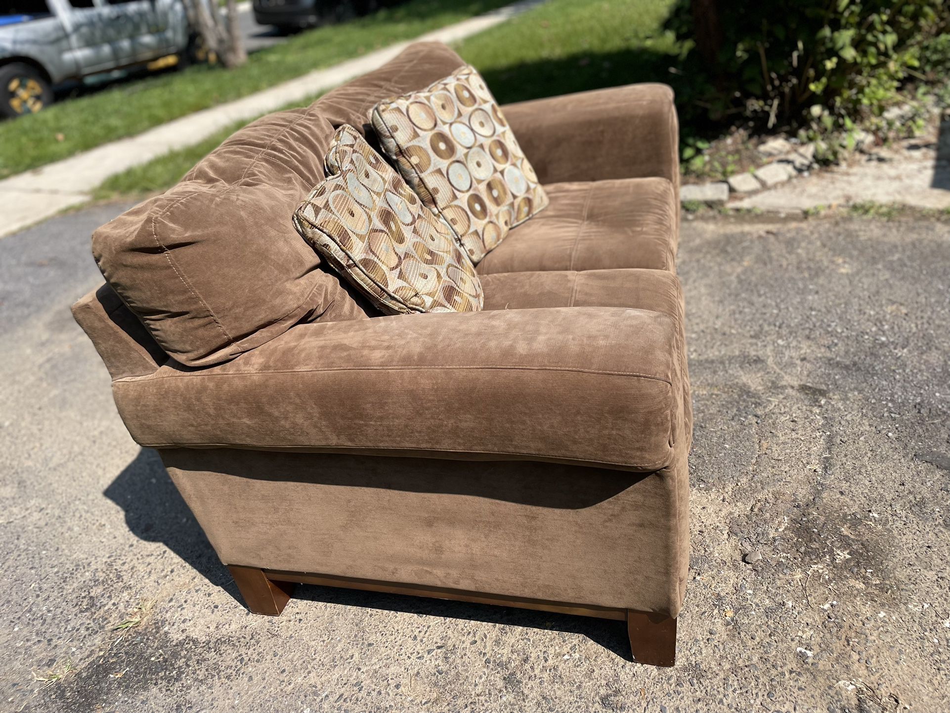 FREE DELIVERY- Brown Sofa - price negotiable  