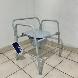 Drive Medical Folding Steel Bedside Commode Chair 