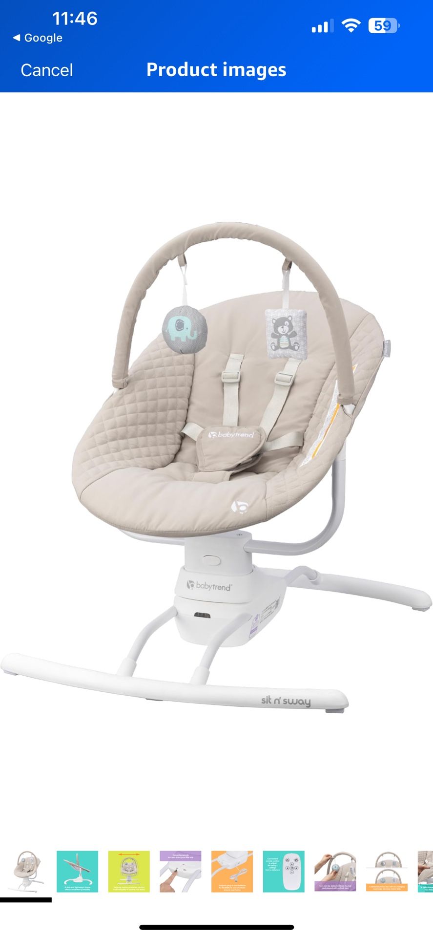 Baby Trend SIT & SWAY SWING - New