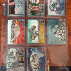1995 Super Premium “Coca-Cola Polar Bear”.  Dufex Foil Insert Set”. #SPB-1—#SPB-8!!!😎