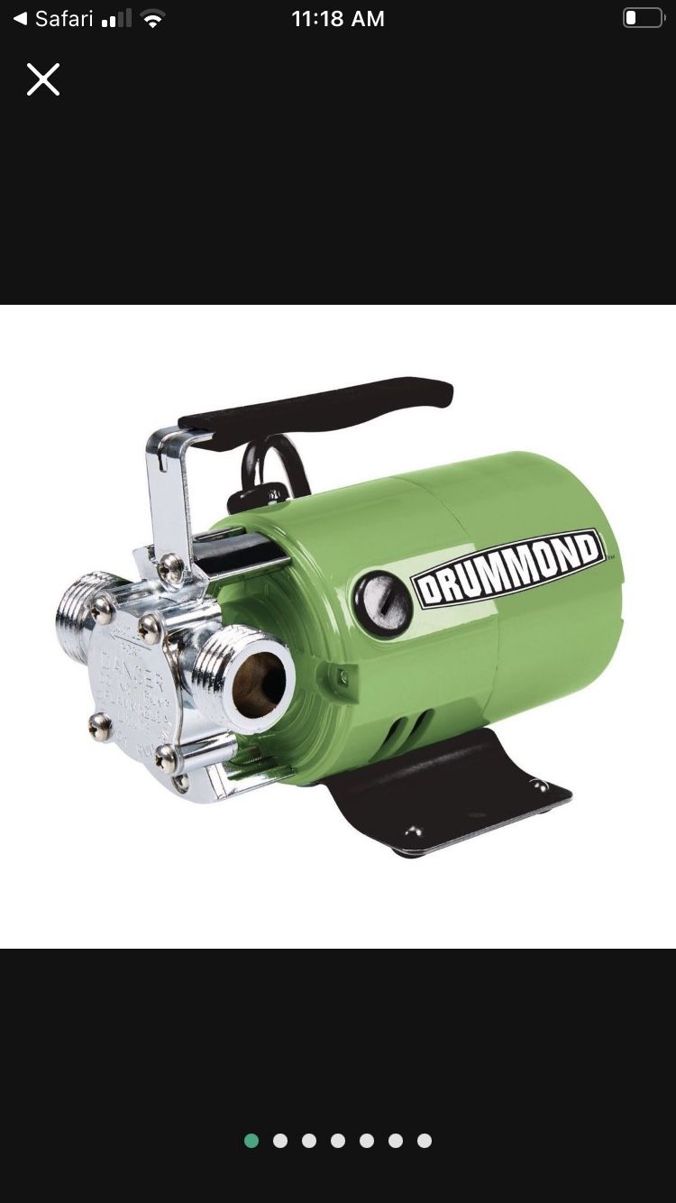 DRUMMOND 63317 1/10 HP Transfer Pump 320 GPH 3/4 in. Garden Hose Non