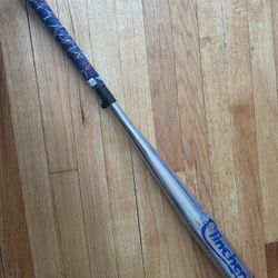 Vintage DeBeer Clincher 34” 40 oz 1510 DB Softball Bat 7046 Silver HT Alloy 2 1/4” Dia