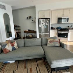 West Elm 2 Piece Chaise Sectional 