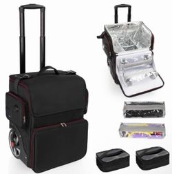Large Makeup Train Case,Cosmetic Makeup Case For Hairstylist