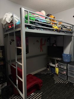 Twin size loft bed frame