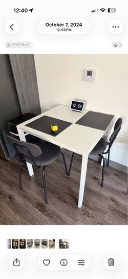 VIHALS Table, white/white, 29 1/8x291/8"