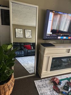 Large Mirror with Silver Frame