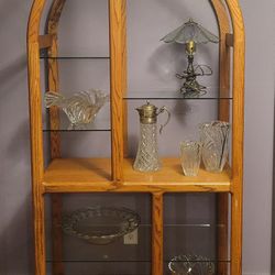 arched etagere / open curio shelf