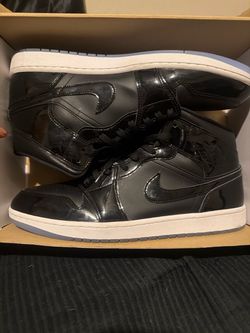 Air Jordan 1 Mid Patent Leather Sneakers