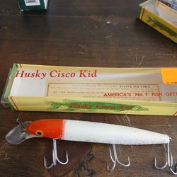 NOS 7 Inch Husky Cisco Kid Red & White Silver Glitter