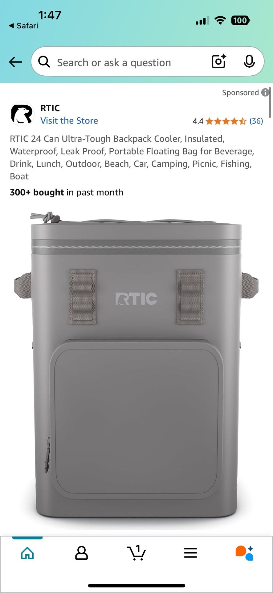 New Rtic Backpack Cooler