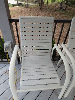 Vinyl outside chairs(4)