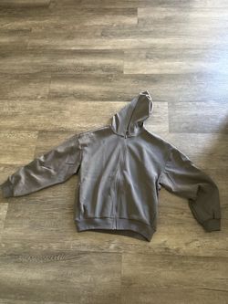 adidas Soft Lux Full-Zip Hoodie in Grey Five.