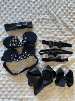 Black Bows for Baby Girl