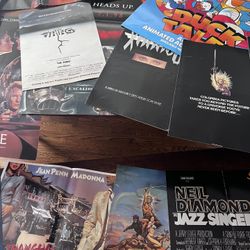 Huge Lot Of Movie Promo Flats Fliers Posters