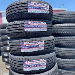 🚀🚀🇺🇸195/70/R14 Vendo Set De Llantas American Instaladas Y BALANCEDAS Las 4 Por $240