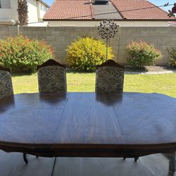 Vintage Dining Set - Table +6 Gillespie Chairs