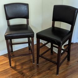 Pub Chairs, Stools,  Dark Brown Chocolate. (2)