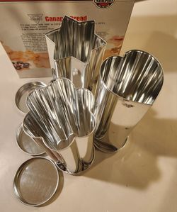 Norpro #3656 Canape Bread Molds – complete set of 3 with original box.