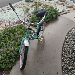 Turquoise Bike for Child Or Short Adult $25