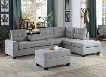 SECTIONAL AND OTTOMAN. AVAILABLE. $53 DOWN PAYMENT