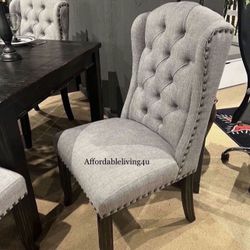 Light Grey Dining Chairs Set Of 2 Brand New In Box 