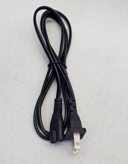 2 Prong 2Pin AC Power Cord Cable Charge Adapter PC Laptop PS2 PS3 Slim TV monitor Etc