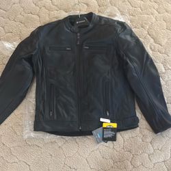 Large Brand new leather street & steel jacket 