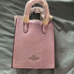 Coach tote bag Metallic lilac 