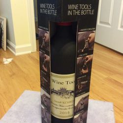 Gift Box Set Of  Wine Tools In A Wine Bottle
