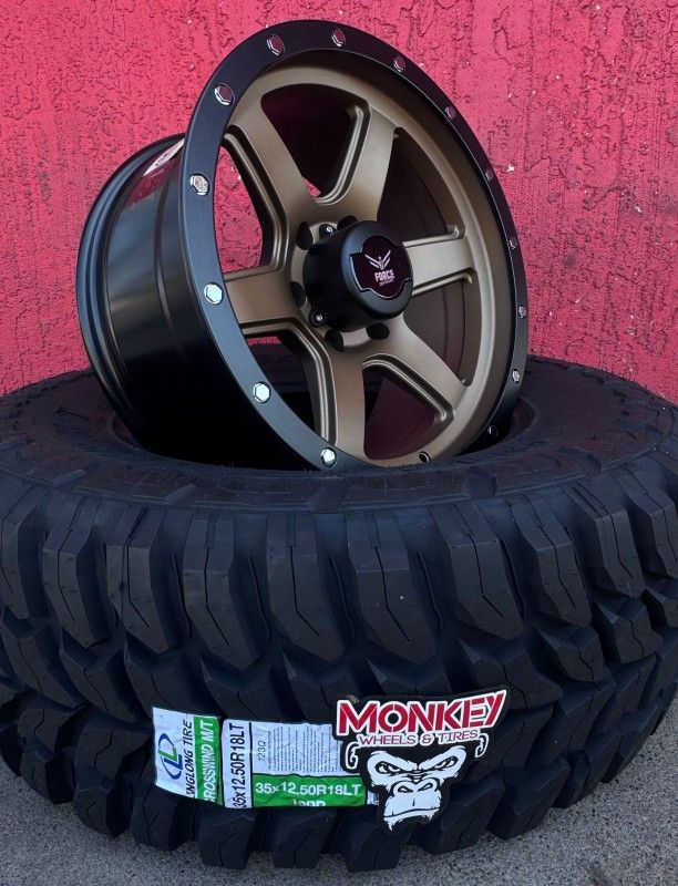 18x9 Rims And Tires 35/1250/18 MT