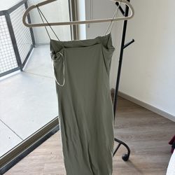 Lillusory Sage Green Midi Dress – Women’s Small