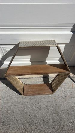 Hexagon wall shelf